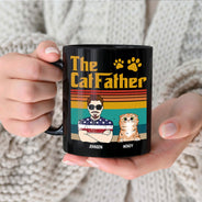 The Dog Father - Gift For Dog Dad, Dog Lovers - Personalized Black Mug