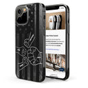 Stars & Stripes, Fist Bump - Gift For Dad, Father, Grandfather, Grandpa - Personalized Clear Phone Case