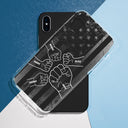 Stars & Stripes, Fist Bump - Gift For Dad, Father, Grandfather, Grandpa - Personalized Clear Phone Case