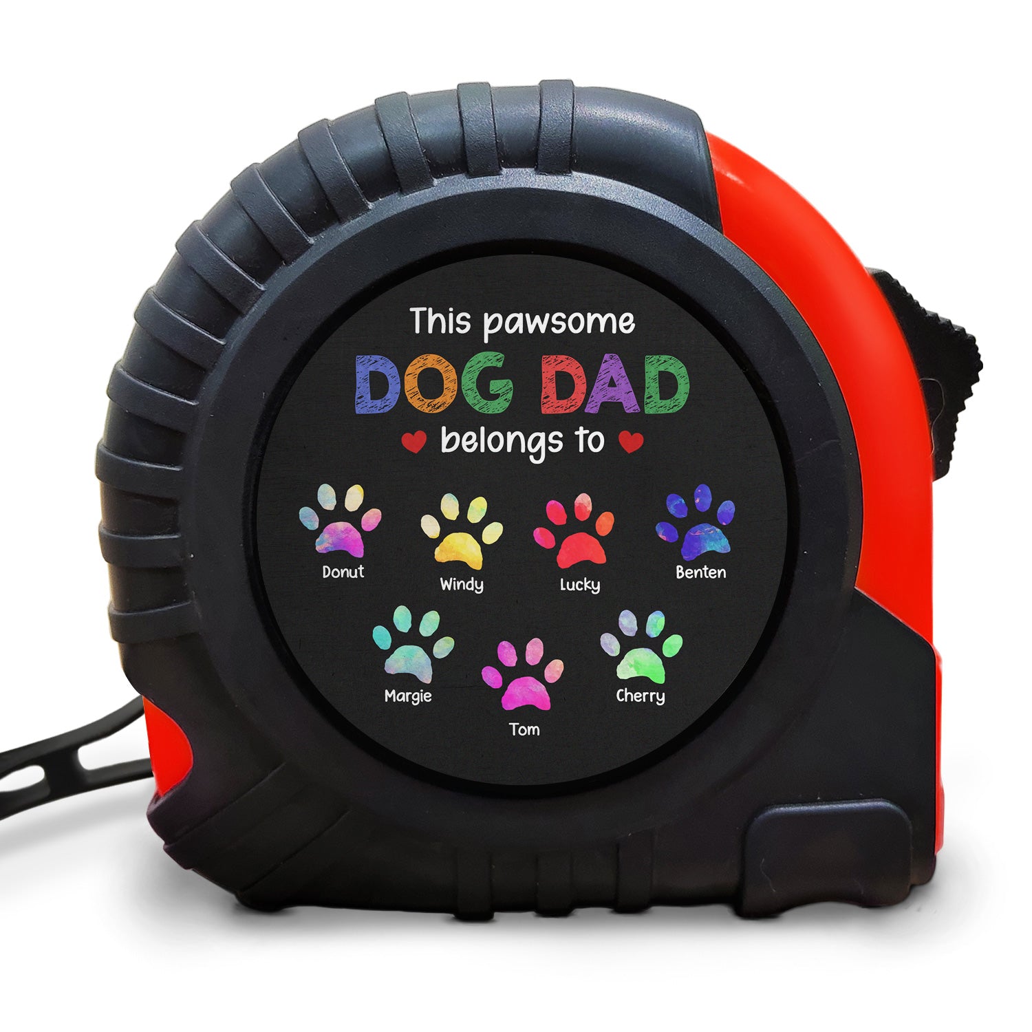 This Pawsome Dog Dad Cat Dad Belongs To - Gift For Fur Dad, Pet Lovers - Personalized Tape Measure