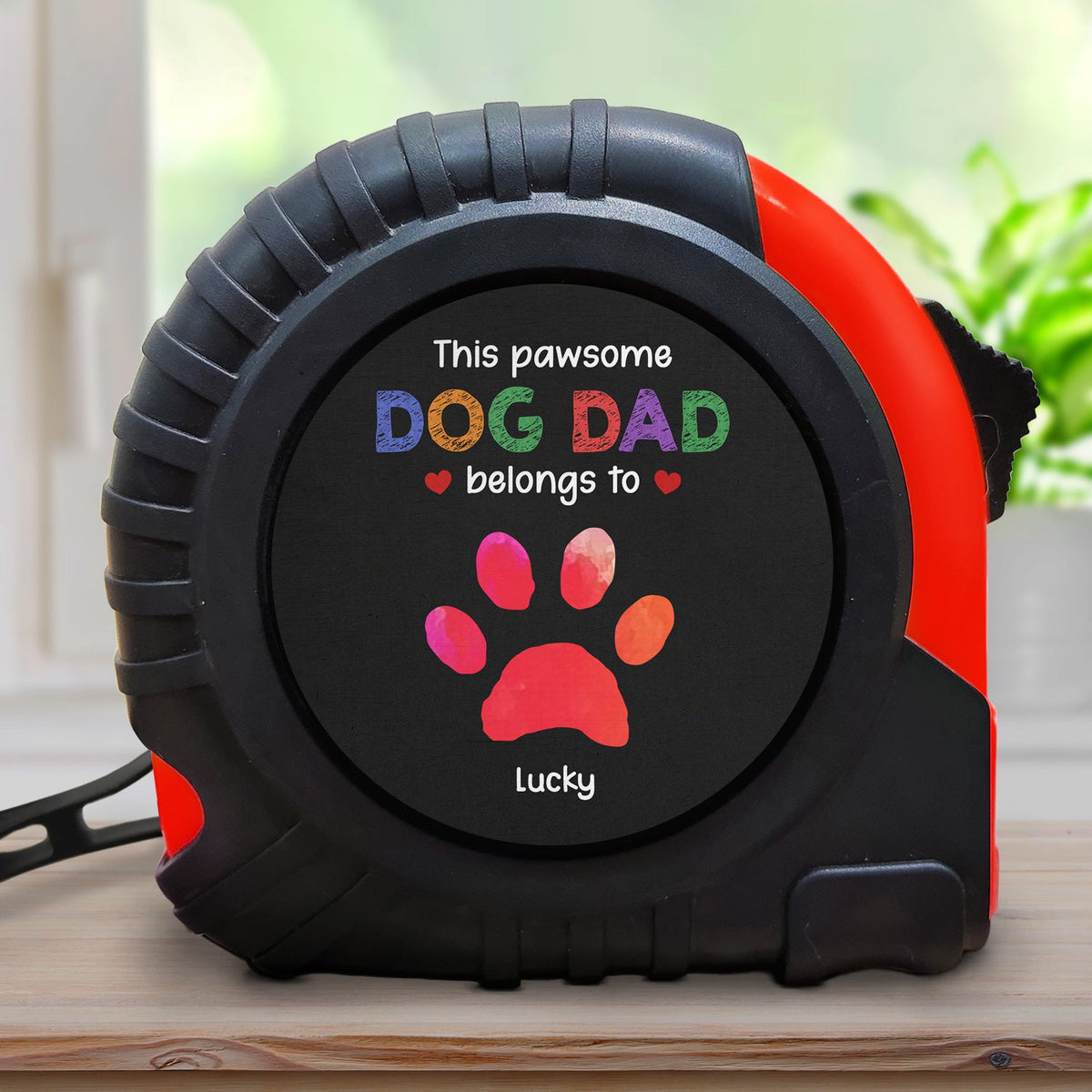 This Pawsome Dog Dad Cat Dad Belongs To - Gift For Fur Dad, Pet Lovers - Personalized Tape Measure