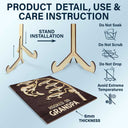 Hooked On Grandpa - Personalized 2-Layered Wooden Plaque With Stand