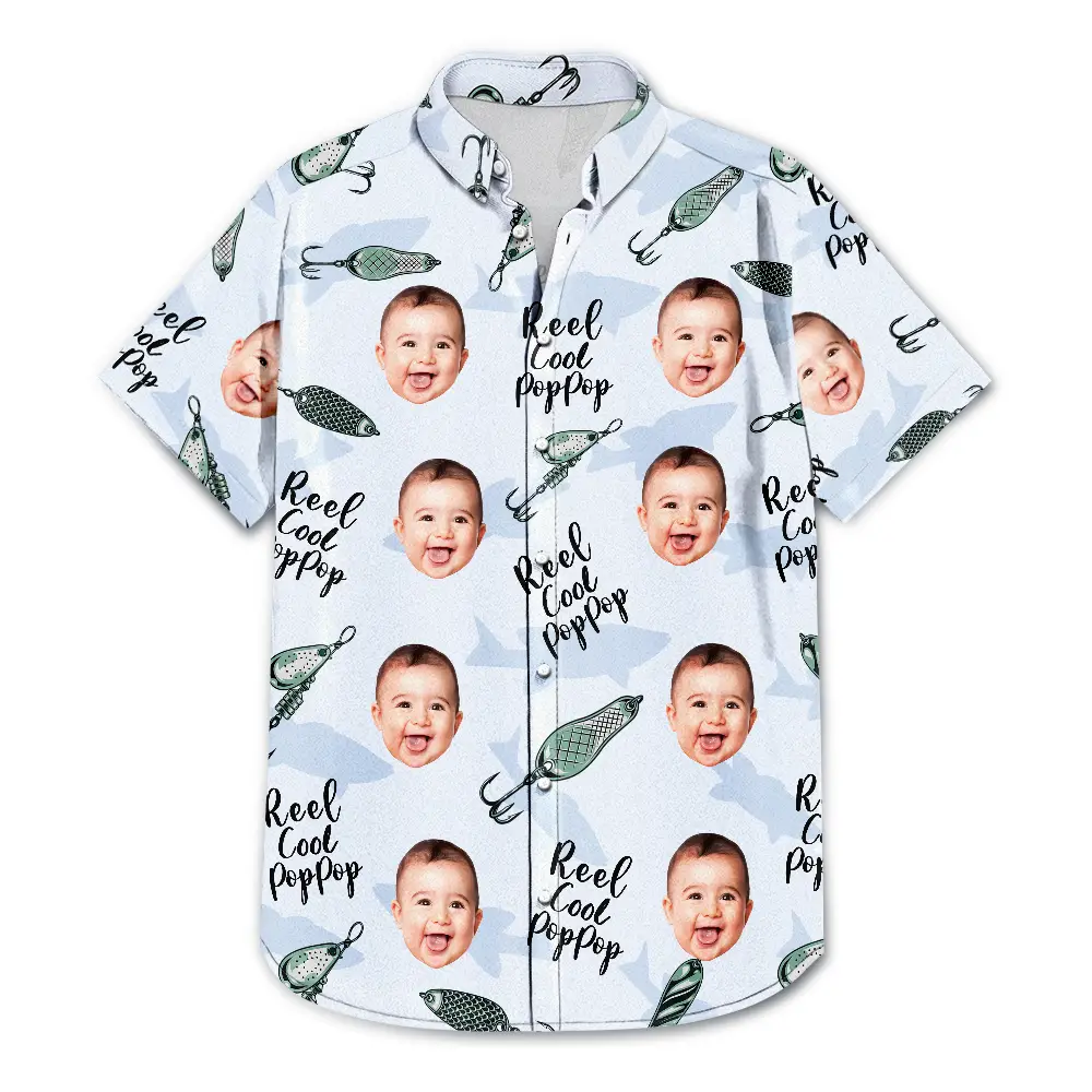 Bobine photo personnalisée « Papa cool » – Chemise hawaïenne personnalisée