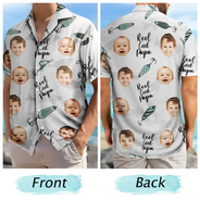 Bobine photo personnalisée « Papa cool » – Chemise hawaïenne personnalisée