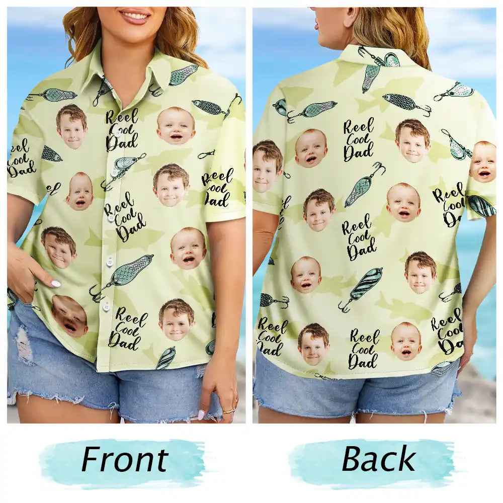 Bobine photo personnalisée « Papa cool » – Chemise hawaïenne personnalisée