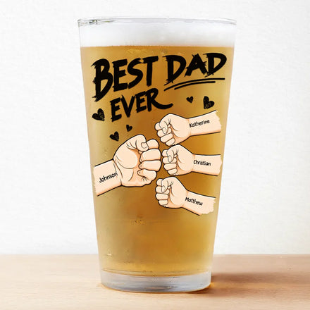 Meilleur papa de tous les temps - Verre à bière personnalisé
