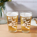 Best Dad Ever Fist Bump - Personalized Beer Glass