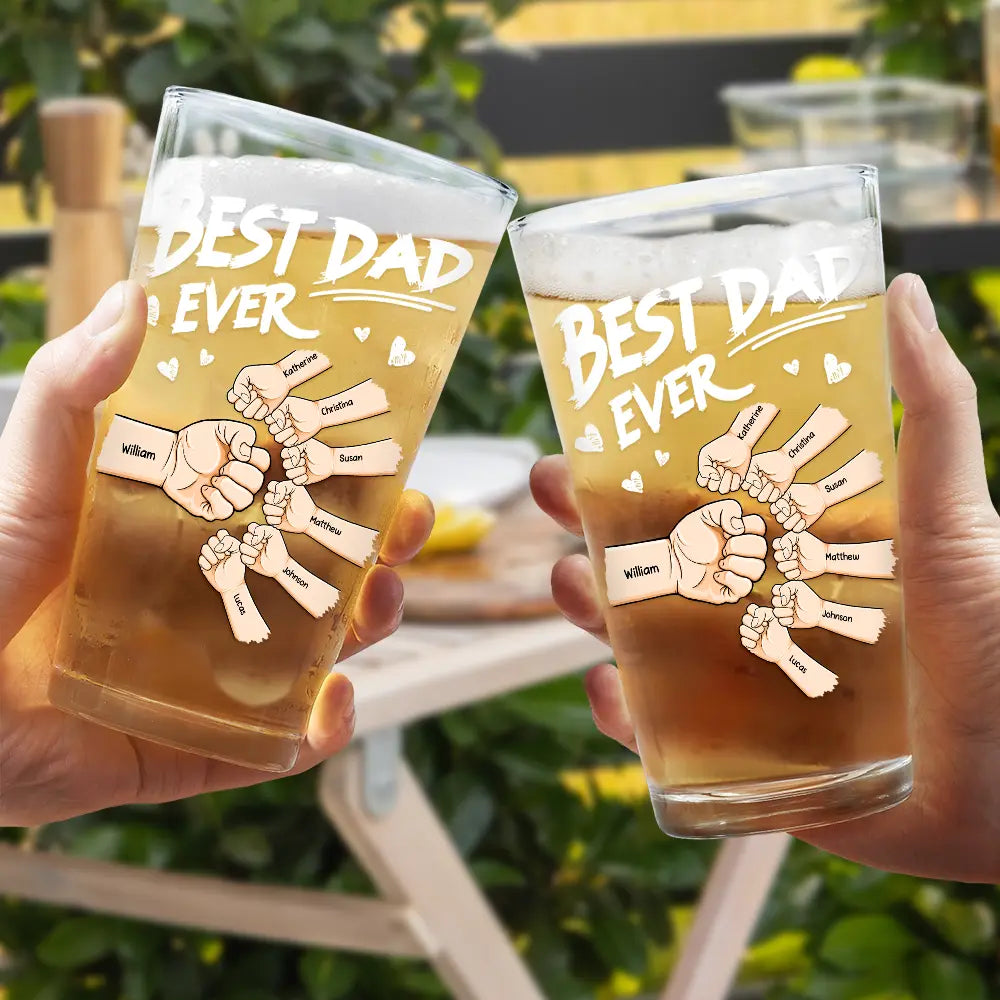 Meilleur papa de tous les temps - Verre à bière personnalisé