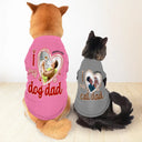 Photo personnalisée « J'aime mon chien papa » - T-shirt personnalisé pour animaux de compagnie