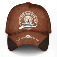 Ce papa chien humain appartient à - Casquette classique personnalisée 