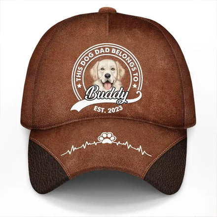 Ce papa chien humain appartient à - Casquette classique personnalisée 