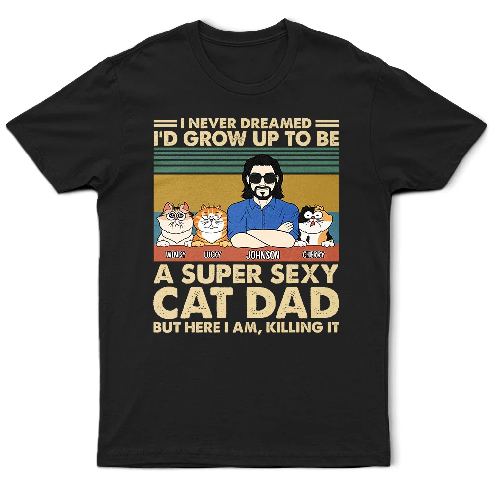 Un papa chat super sexy - T-shirt personnalisé