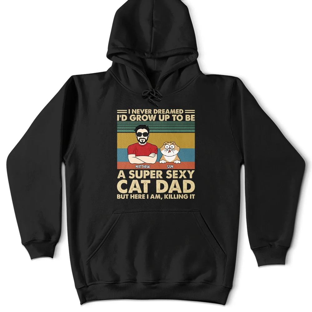 Un papa chat super sexy - T-shirt personnalisé