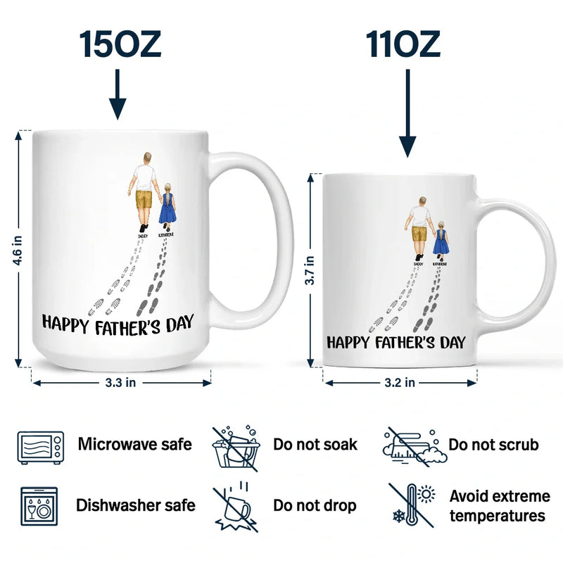 Happy Father's Day Best Dad Ever - Personalized Mug