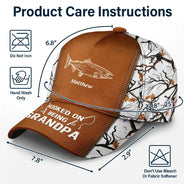 Hooked On Being Grandpa Fishing - Personalized Classic Cap
