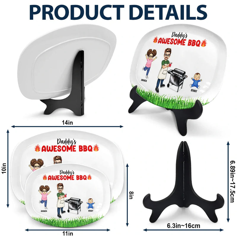 Assiette à griller Awesome BBQ - Assiette personnalisée