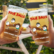 We Used To Live In Your Ball - Personalized Beer Glass