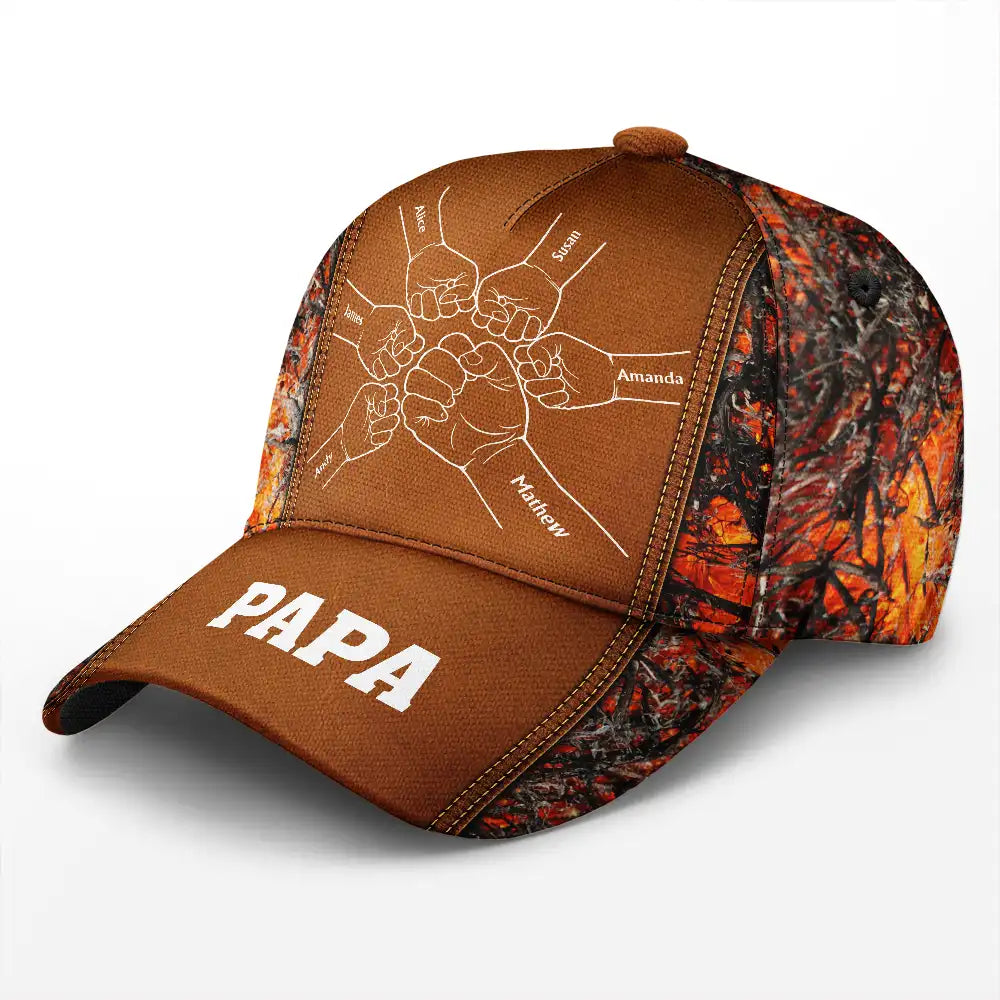 Grandpa Papa Daddy Fist Bump - Personalized Classic Cap