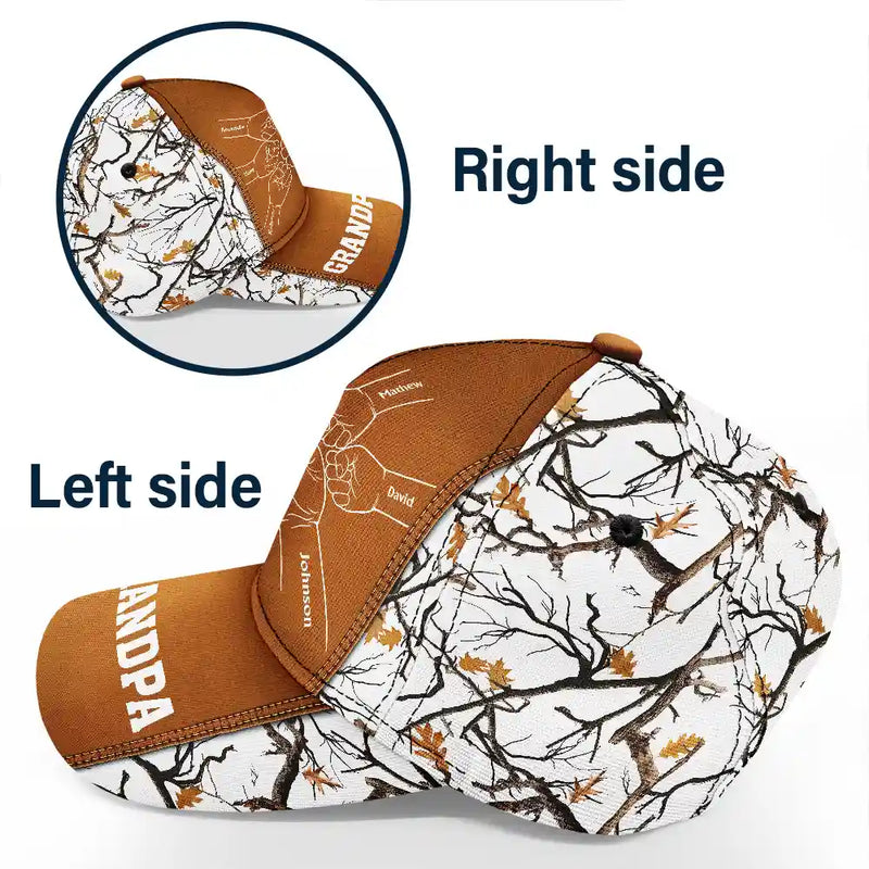 Grandpa Papa Daddy Fist Bump - Personalized Classic Cap