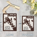 Nous nous tenons la main pour toujours - Plaque en bois personnalisée à 2 couches avec support