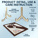 Nous nous tenons la main pour toujours - Plaque en bois personnalisée à 2 couches avec support