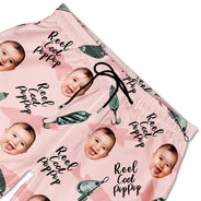 Custom Photo Reel Cool Dad - Personalized Unisex Beach Shorts