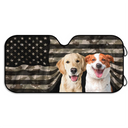 Custom Photo Pet Stars And Stripes - Personalized Auto Sunshade