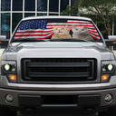 Custom Photo Pet Stars And Stripes - Personalized Auto Sunshade