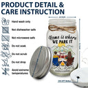 Home Is Where We Park It Camping - Personalized Mason Jar Light