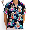 Fleurs tropicales foncées personnalisées - Chemise hawaïenne personnalisée