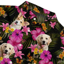 Fleurs tropicales foncées personnalisées - Chemise hawaïenne personnalisée
