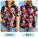 Fleurs tropicales foncées personnalisées - Chemise hawaïenne personnalisée