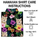 Fleurs tropicales foncées personnalisées - Chemise hawaïenne personnalisée