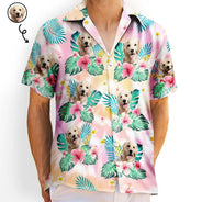 T-shirt hawaïen personnalisé avec photo et teinture pour animaux de compagnie