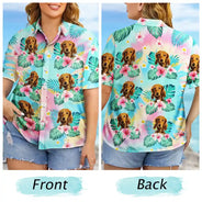 T-shirt hawaïen personnalisé avec photo et teinture pour animaux de compagnie