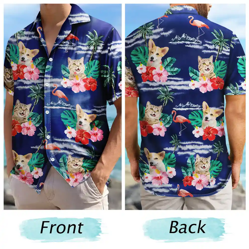 Custom Photo Ready To Go To The Beach Pet Face - Personalized Hawaiian Shirt