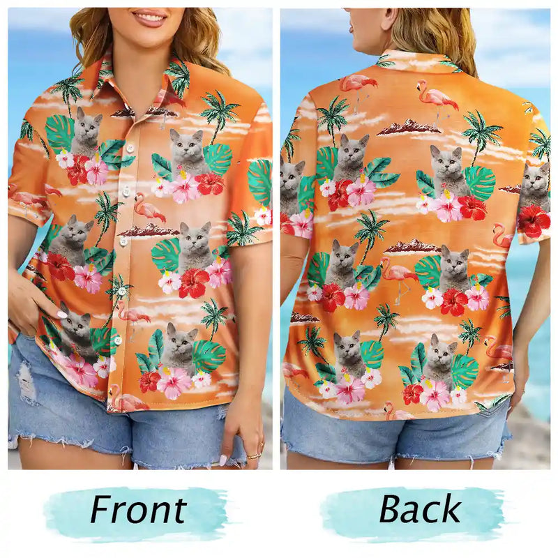 Custom Photo Ready To Go To The Beach Pet Face - Personalized Hawaiian Shirt