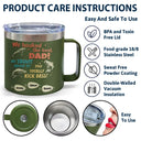 We Hooked The Best Dad Fishing - Personalized 14oz Stainless Steel Tumbler With Handle