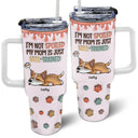 My Mom Is Just Well-Trained - 3D Inflated Effect Printed Cup, Personalized 40oz Tumbler With Straw