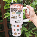 My Mom Is Just Well-Trained - 3D Inflated Effect Printed Cup, Personalized 40oz Tumbler With Straw