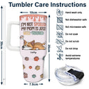 My Mom Is Just Well-Trained - 3D Inflated Effect Printed Cup, Personalized 40oz Tumbler With Straw