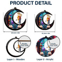 Love You To The Moon And Back - Personalized Window Hanging Suncatcher Ornament