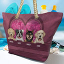 Motif de chiens mignons et esthétiques - Sac de plage personnalisé