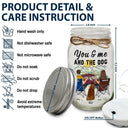 You And Me And The Fur Babies Camping Couples - Personalized Mason Jar Light