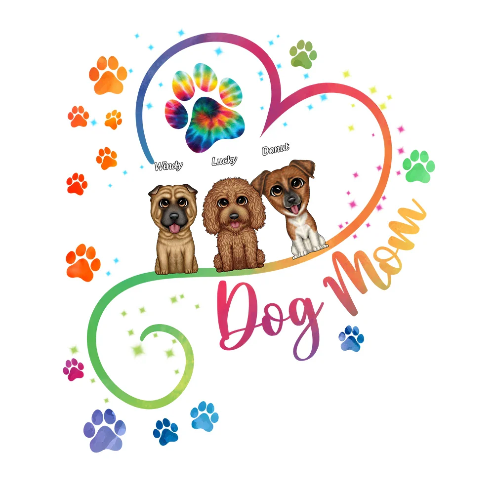 Autocollant décoratif personnalisé « Chien maman aux grands yeux »