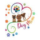 Autocollant décoratif personnalisé « Chien maman aux grands yeux »