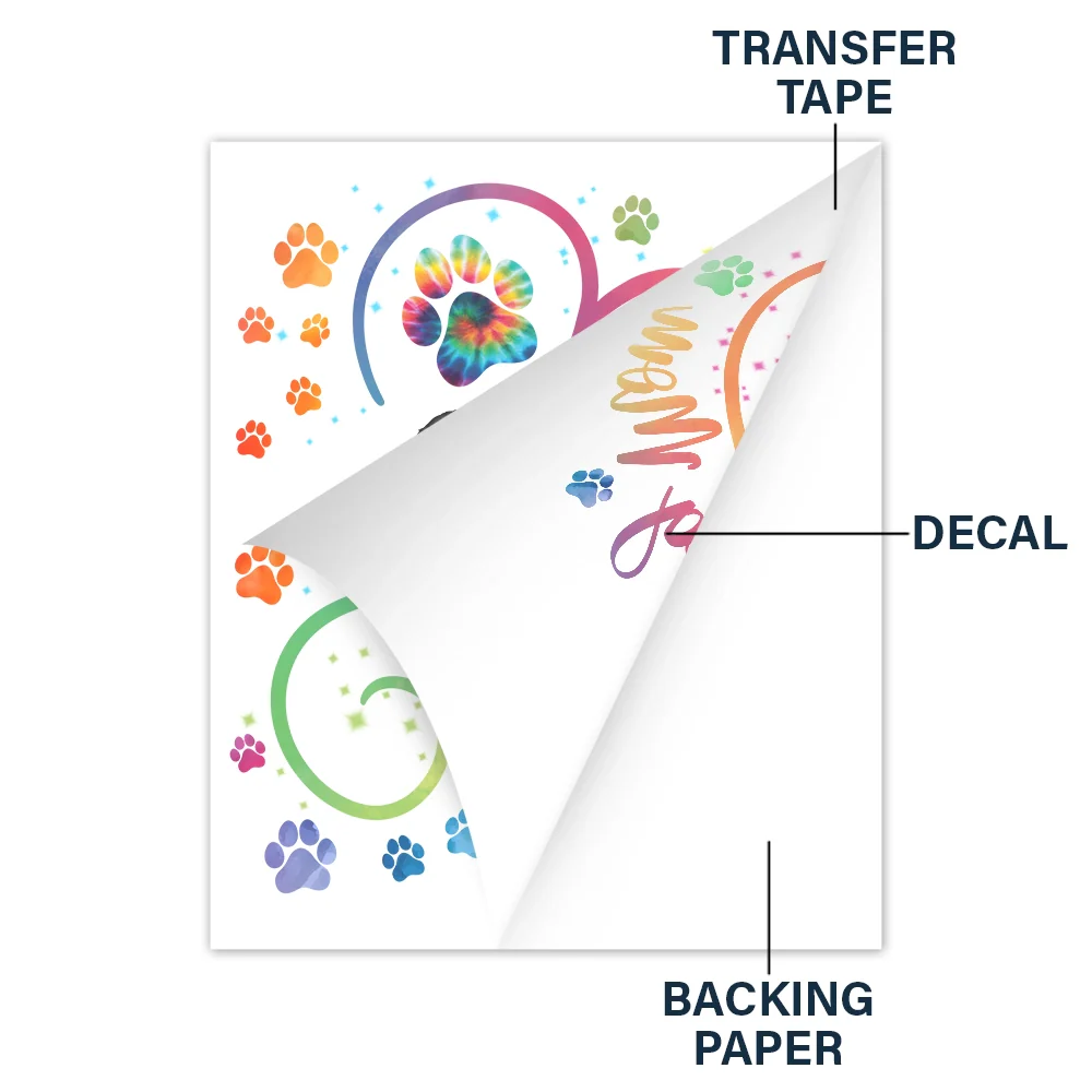 Autocollant décoratif personnalisé « Chien maman aux grands yeux »