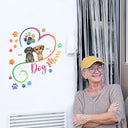 Autocollant décoratif personnalisé « Chien maman aux grands yeux »