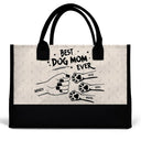 Best Dog Mom Ever Fist Bump - Personalized Canvas Tote Bag