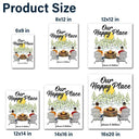 Our Happy Place Couples Fire Pit - Personalized Camping Decal, Decor Decal